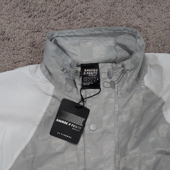 Savage X Fenty Sport Jacket in Light Gray - Picture 3 of 9